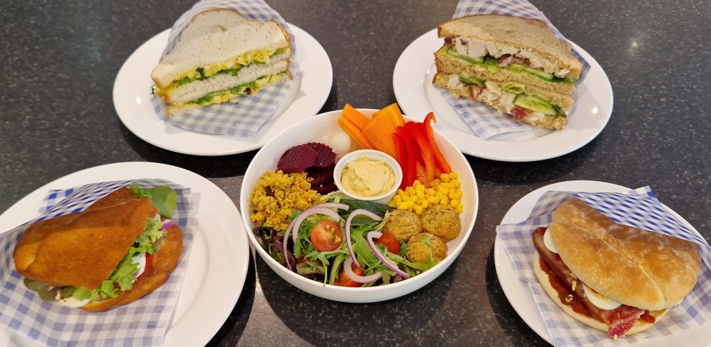 sandwiches and a salad